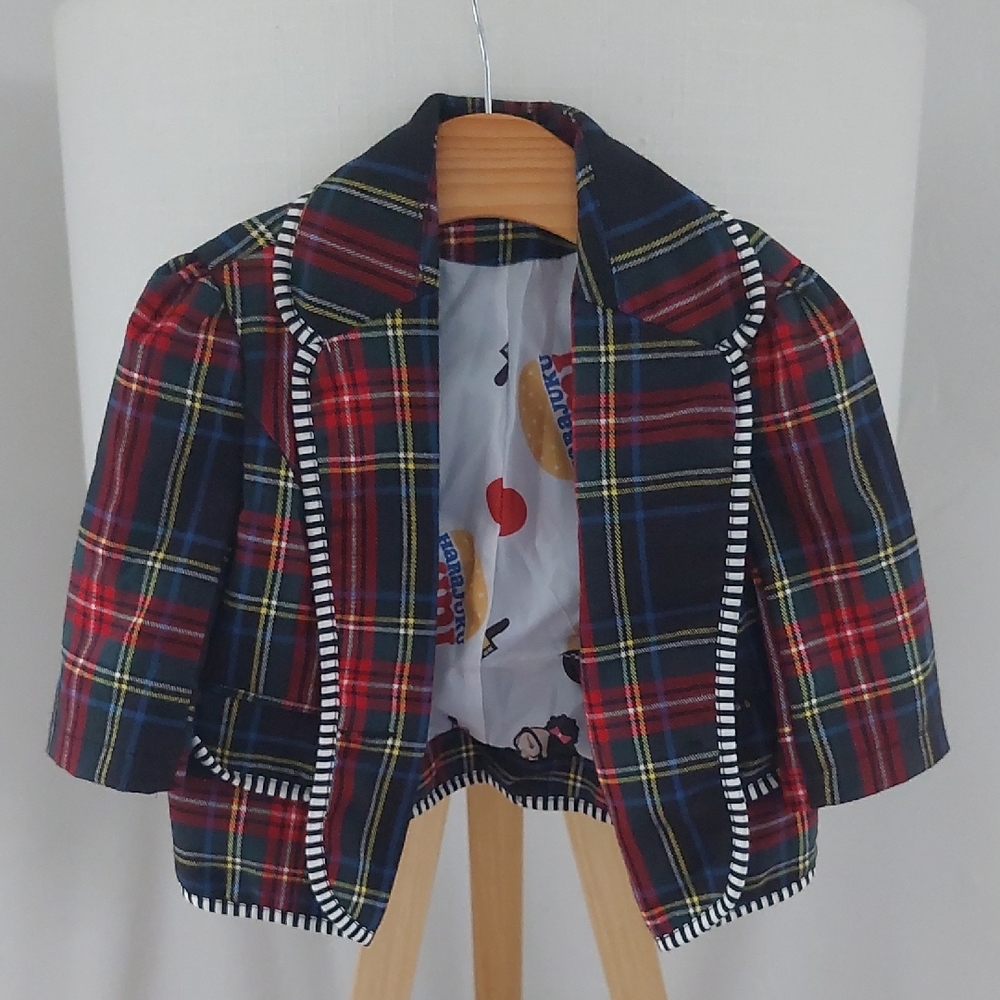 Harajuku Mini For Target Red and Blue Plaid Kids Blazer